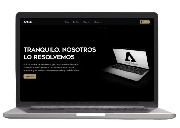 Ejemplo de sitio web para Artec