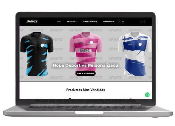 Ejemplo de tienda online desarrollada para Kritz Indumentaria